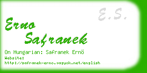 erno safranek business card