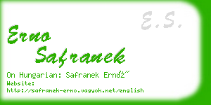 erno safranek business card